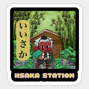 Iisaka, the Tengu Wanderer (Day-time Ver. 1.0) - Chibi Tengu Tshirt by iisakastation.com Sticker